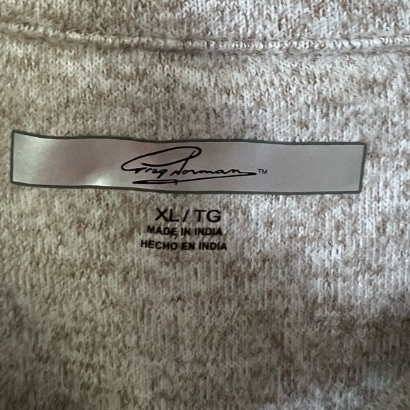 Greg Norman Collection Men's Heather Gray Zip-Up Sweater/Xl - Picture 4 of 5